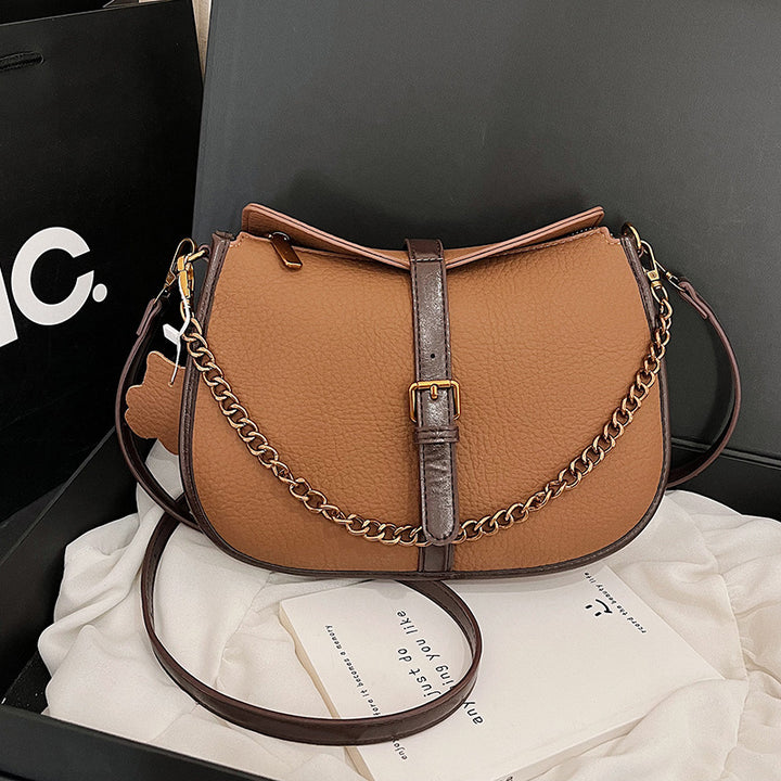 Damen elegante Umhängetasche mit goldener Kette Nord Taschen