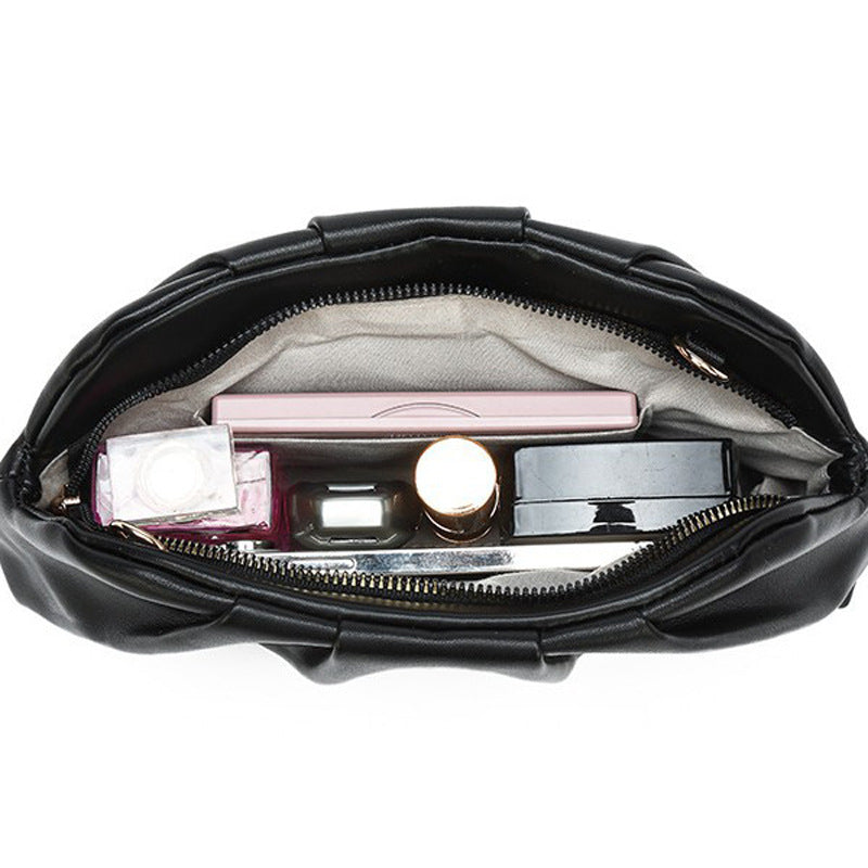 Damen elegante Clutch mit raffiniertem Faltendesign Nord Taschen