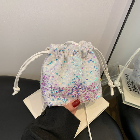 Damen glamouröse Umhängetasche mit funkelnden Pailletten Nord Taschen