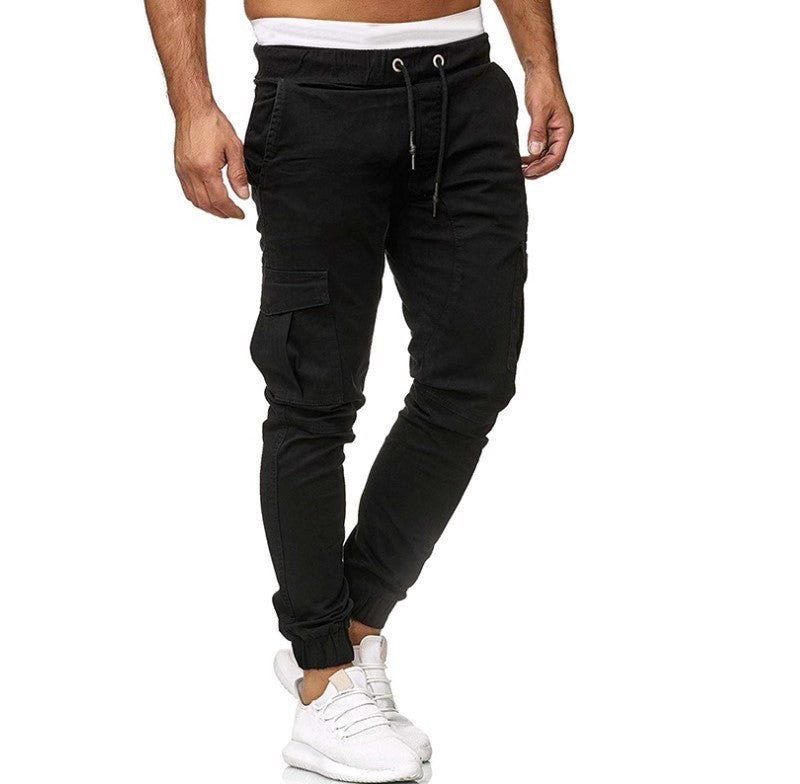 Herren Cargo-Joggerhose mit elastischem Bund, Kordelzug und tapered Bein Nord Taschen