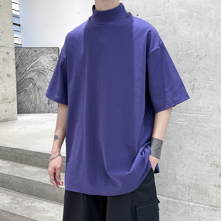 Herren oversized Rollkragen-T-Shirt mit halblangen Ärmeln und lässiger Boxy-Passform Nord Taschen