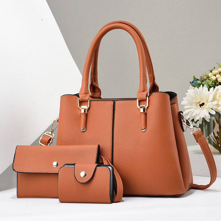 Damen elegante Handtasche mit abnehmbarem Portemonnaie Nord Taschen