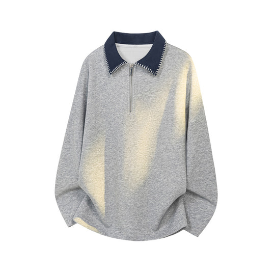 Herren Lässiger Pullover mit Reißverschluss Nord Taschen