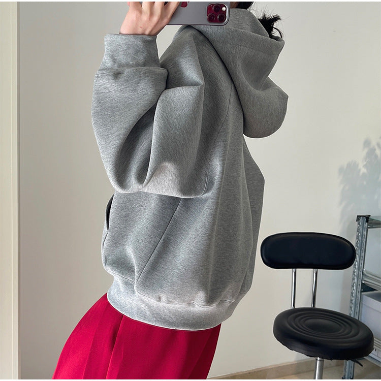 Damen Oversized Kapuzenpullover mit Halbzip, Kängurutasche und Relaxed‑Fit Nord Taschen