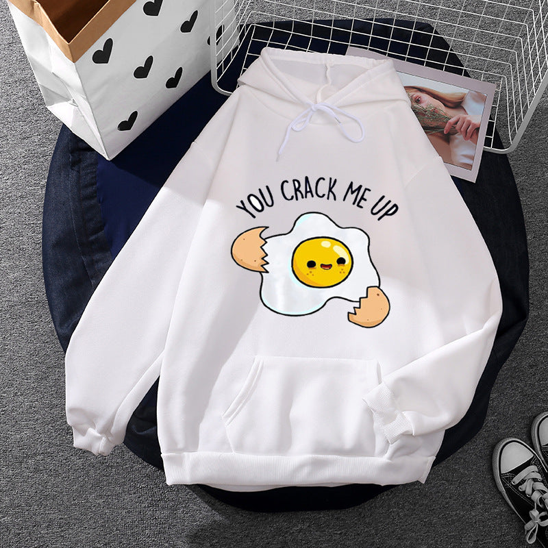 Damen nan lässiger Kapuzenpullover mit künstlerischem Mond‑und‑Pilzmotiv, weichem Fleecefutter und Kängurutasche Nord Taschen