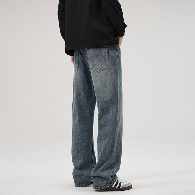 Herren Weite Vintage-inspirierte Komfort-Jeans mit geradem Bein Nord Taschen