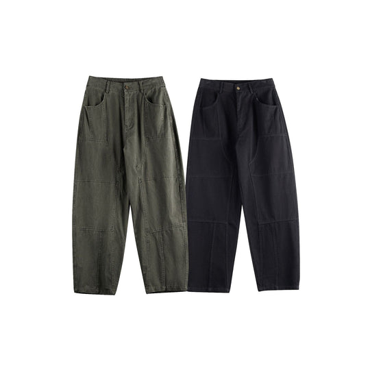 Damen Relaxed-Fit Workwear-Hose mit hoher Leibhöhe und aufgesetzten Taschen Nord Taschen