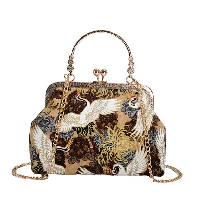 Damenhandtasche mit eleganter floraler Stickerei Nord Taschen