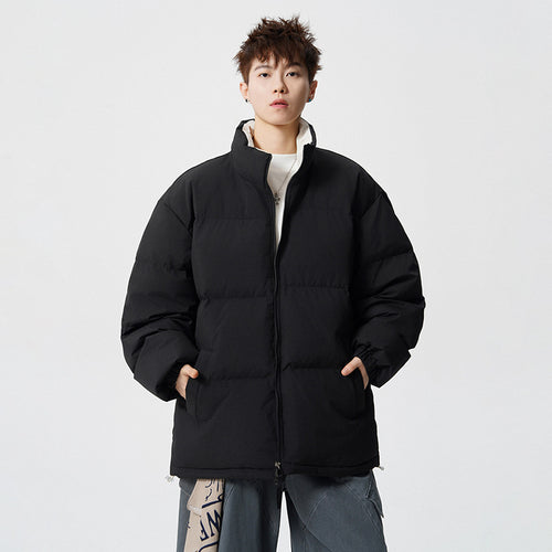Herren Kurz geschnittene Oversize Steppjacke mit hohem Kragen Nord Taschen