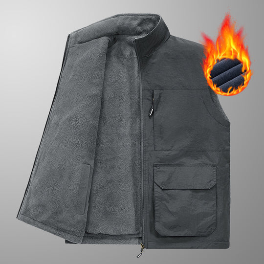 Herren Wärmeisolierte Fleeceweste Nord Taschen