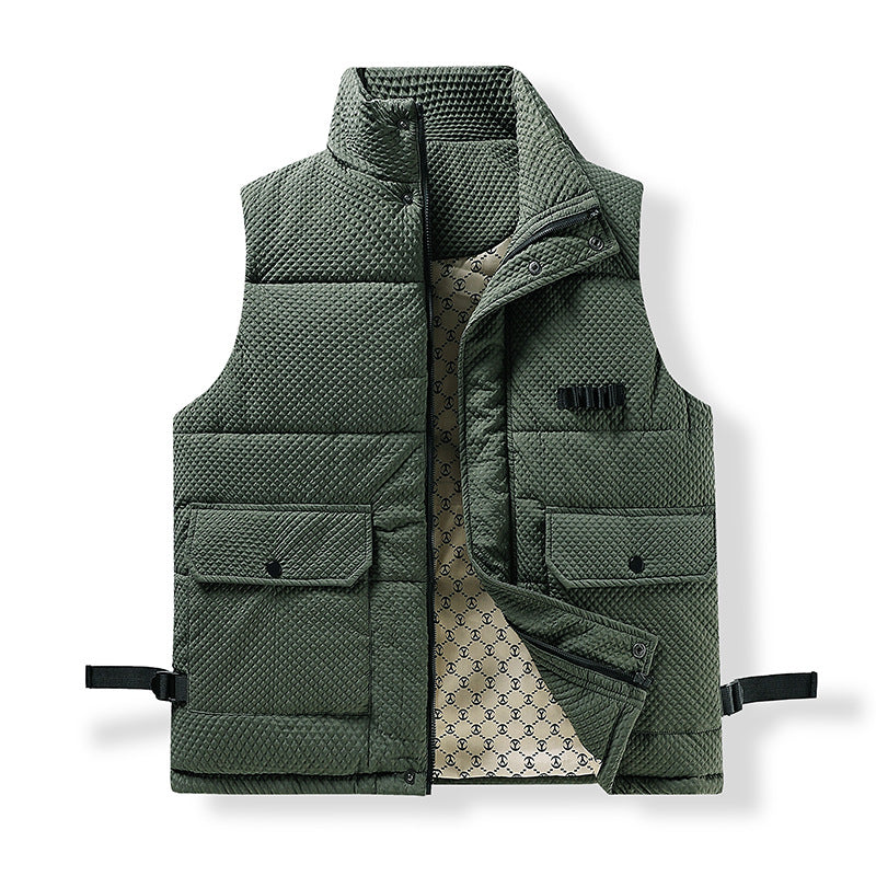 Herren Utility-Steppweste mit Thermofutter, Fronttaschen und verstellbaren Seitengurten Nord Taschen