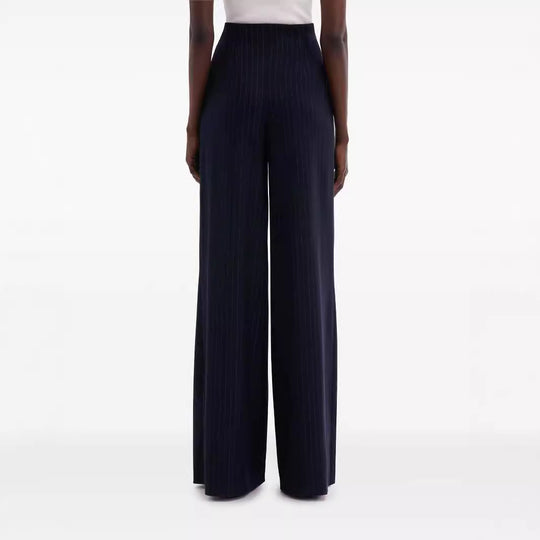 Damen Hochtaillierte Plissee‑Palazzohose mit weitem Bein Nord Taschen