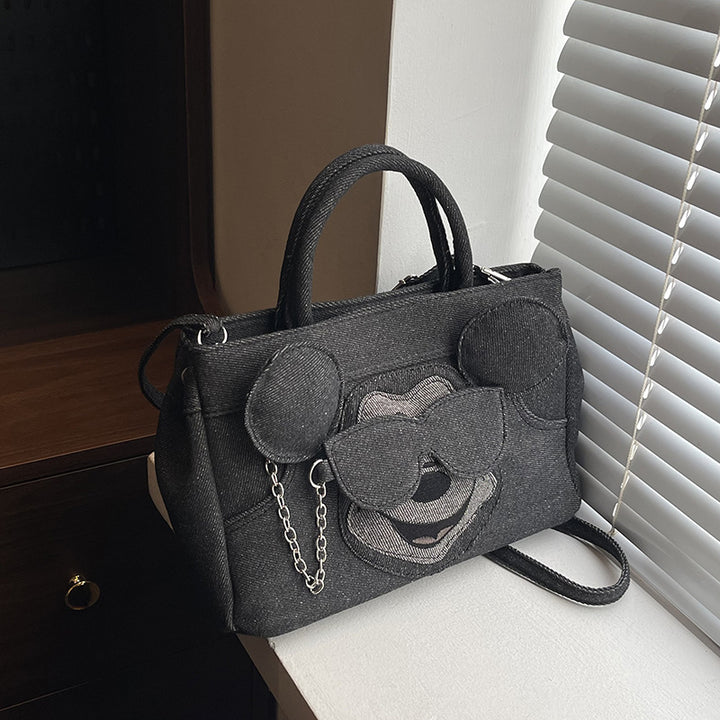 Damen Rucksack-Tasche mit süßem Tierdesign und robustem Denim Nord Taschen