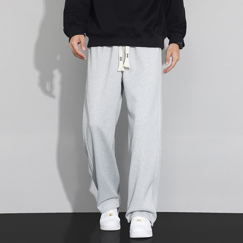 Herren Locker-weit geschnittene Lounge-Jogginghose mit Baumwoll-Fleece-Innenfutter und verstellbarem Kordelzug Nord Taschen