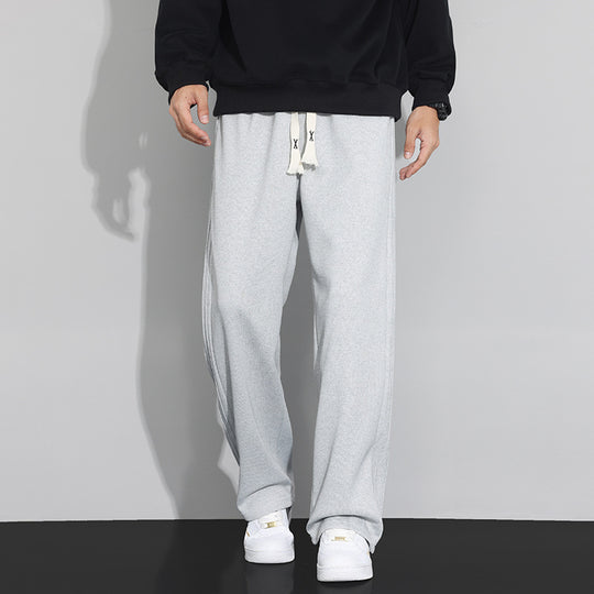 Herren Locker-weit geschnittene Lounge-Jogginghose mit Baumwoll-Fleece-Innenfutter und verstellbarem Kordelzug Nord Taschen