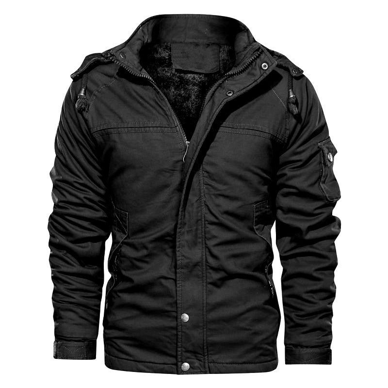 Herren Militärisch inspirierter Thermo-Parka mit Teddyfutter und Ärmeltasche Nord Taschen