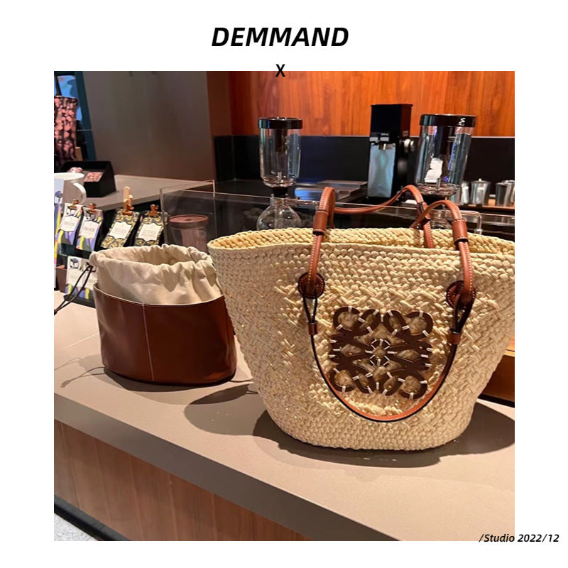 Damen Shopper-Tasche im eleganten Woven-Stil Nord Taschen