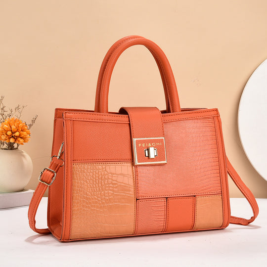Damen hochwertige Handtasche mit strukturiertem Design und abnehmbarem Schulterriemen Nord Taschen