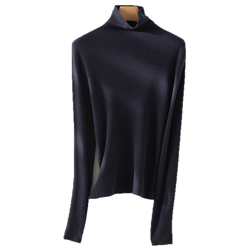 Damen Slim-Fit Feinstrick-Rollkragenpullover mit Stretch Nord Taschen