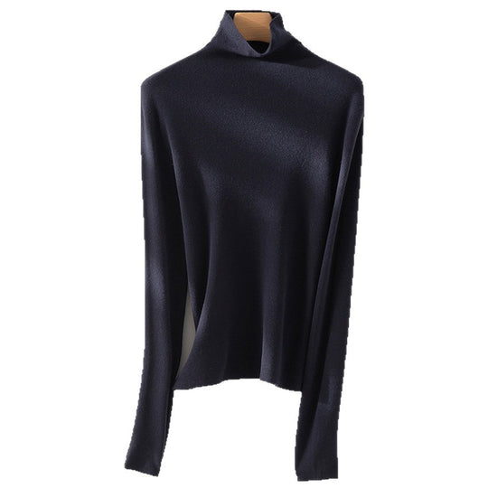 Damen Slim-Fit Feinstrick-Rollkragenpullover mit Stretch Nord Taschen