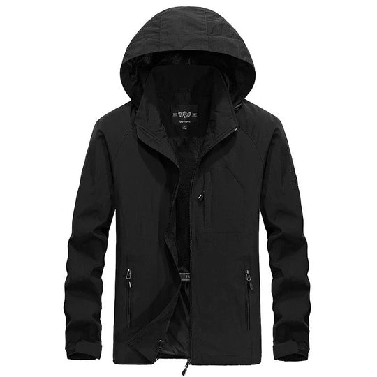 Herren leichter winddichter Shell‑Hoodie mit Mesh‑Futter, Kapuze und verstellbarem Saum Nord Taschen