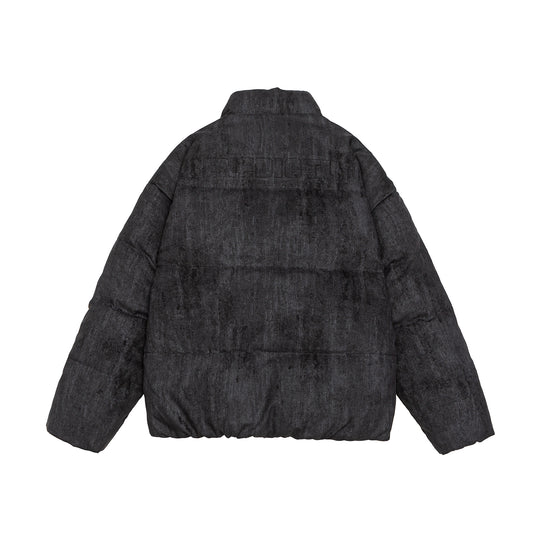 Herren Oversize gesteppte Thermo-Pufferjacke mit hohem Stehkragen Nord Taschen
