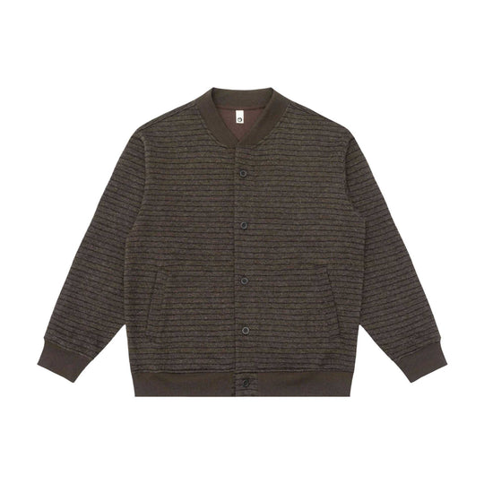 Herren Gestreifte Strick-Cardigan-Jacke mit V‑Ausschnitt und gerippten Bündchen Nord Taschen