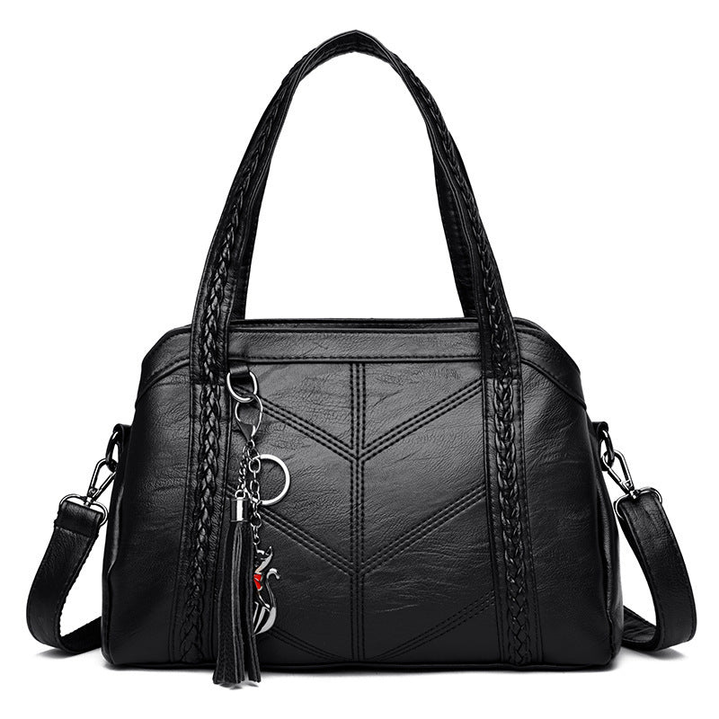 Damen stilvolle Handtasche mit strukturiertem Obermaterial Nord Taschen