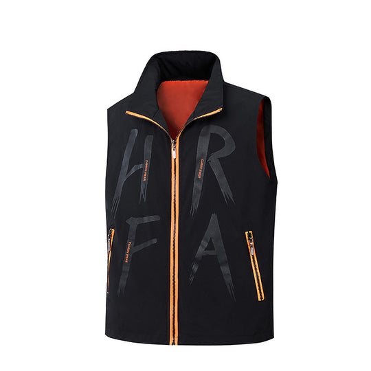 Herren Sportliche Weste mit hohen Kragen und Reflexstreifen Nord Taschen