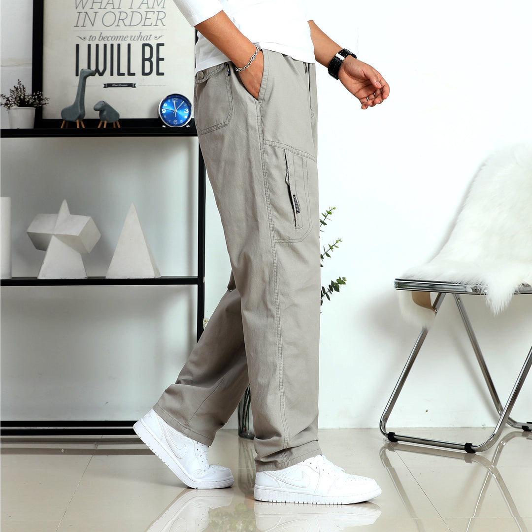 Herren Weite Cargohose im Utility‑Stil mit seitlicher Reißverschlusstasche und ergonomischen Nähten Nord Taschen
