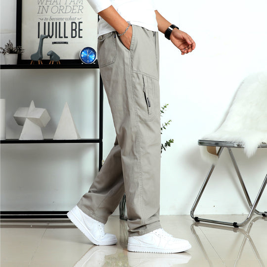 Herren Weite Cargohose im Utility‑Stil mit seitlicher Reißverschlusstasche und ergonomischen Nähten Nord Taschen