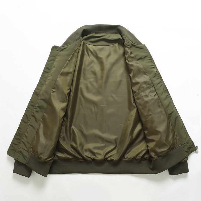 Herren Leichter urbaner Bomber mit Stehkragen, Reißverschluss-Ärmeltasche und Rippbündchen Nord Taschen