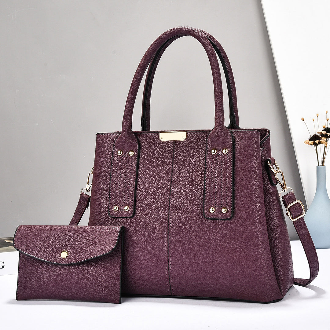 Damen elegante Handtasche mit verstellbarem Schulterriemen und abnehmbarer Clutch Nord Taschen