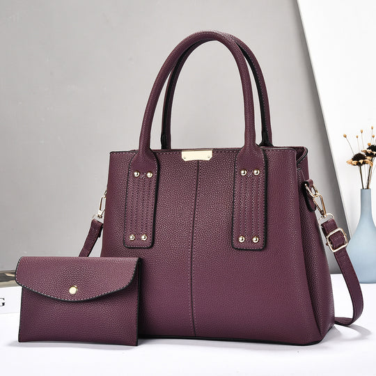 Damen elegante Handtasche mit verstellbarem Schulterriemen und abnehmbarer Clutch Nord Taschen