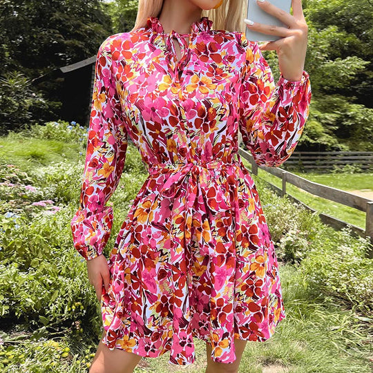 Damen Floral Wickelkleid Nord Taschen