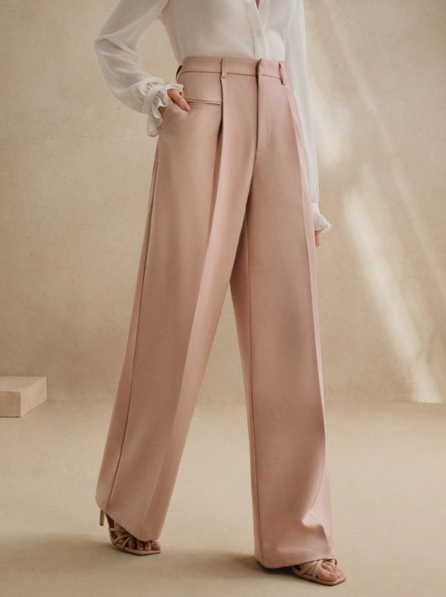 Damen Weite und elegante Anzughose mit hohen Bund