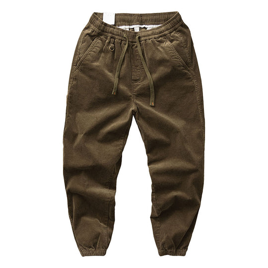 Herren Chino-Joggerhose aus Baumwollmix mit elastischem Bund, Tunnelzug und elastischen Knöchelbündchen Nord Taschen