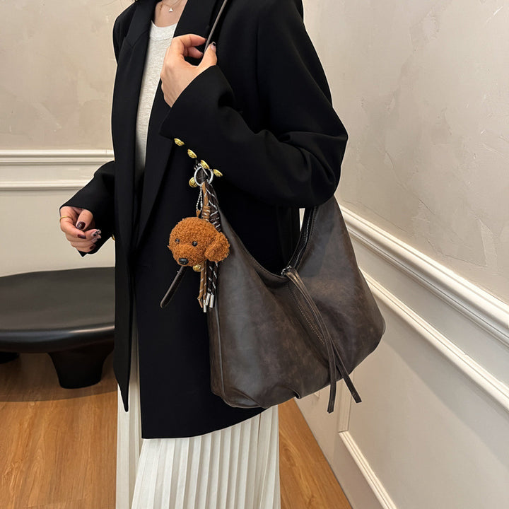 Damen Hobo-Tasche mit elegantem Kordelzug und geschmeidigem Kunstleder Nord Taschen