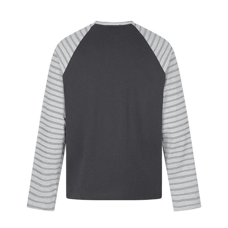 Damen Baumwoll-Langarmshirt im Raglanstil mit Sternporträt-Collage und Streifenärmeln Nord Taschen
