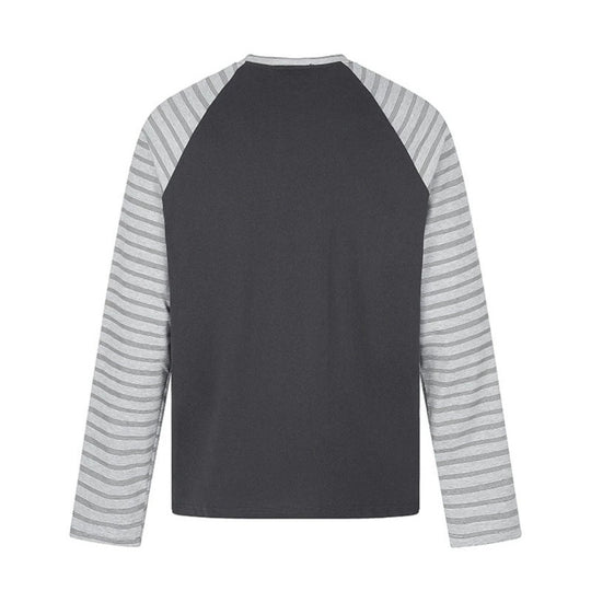 Damen Baumwoll-Langarmshirt im Raglanstil mit Sternporträt-Collage und Streifenärmeln Nord Taschen