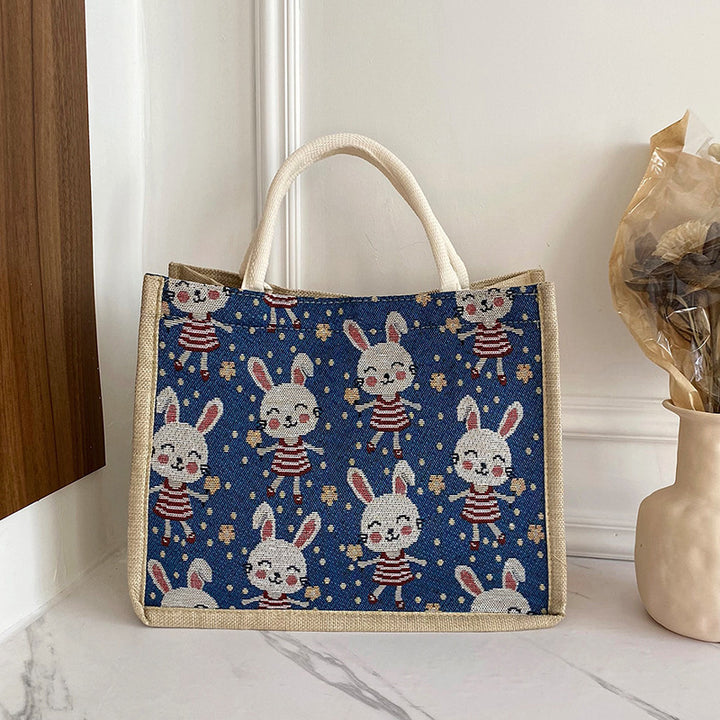 Damen verspielte Tragetasche mit niedlichem Hasenmotiv Nord Taschen