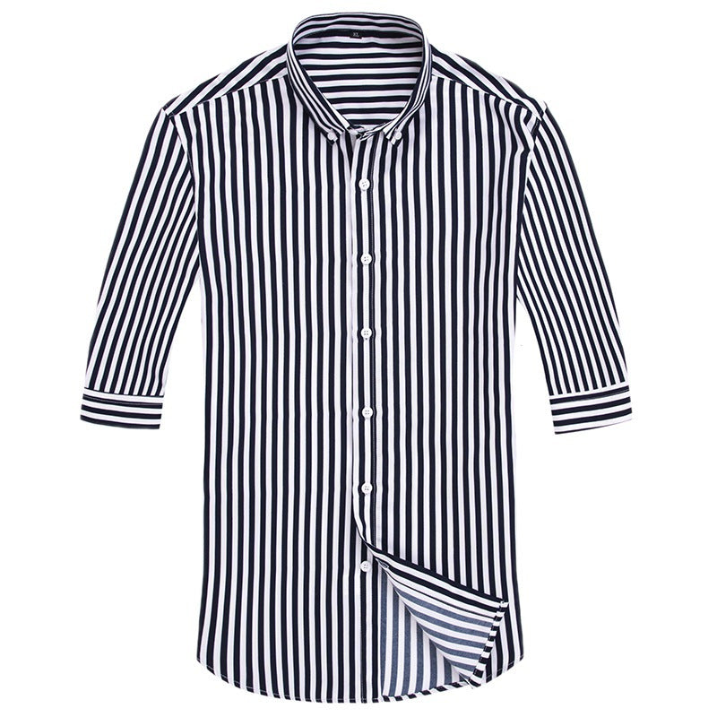 Herren gestreiftes Businesshemd mit Button-Down-Kragen und taillierter Silhouette Nord Taschen