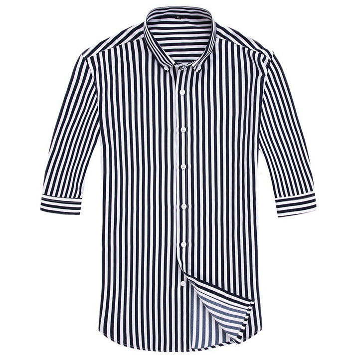 Herren gestreiftes Businesshemd mit Button-Down-Kragen und taillierter Silhouette Nord Taschen