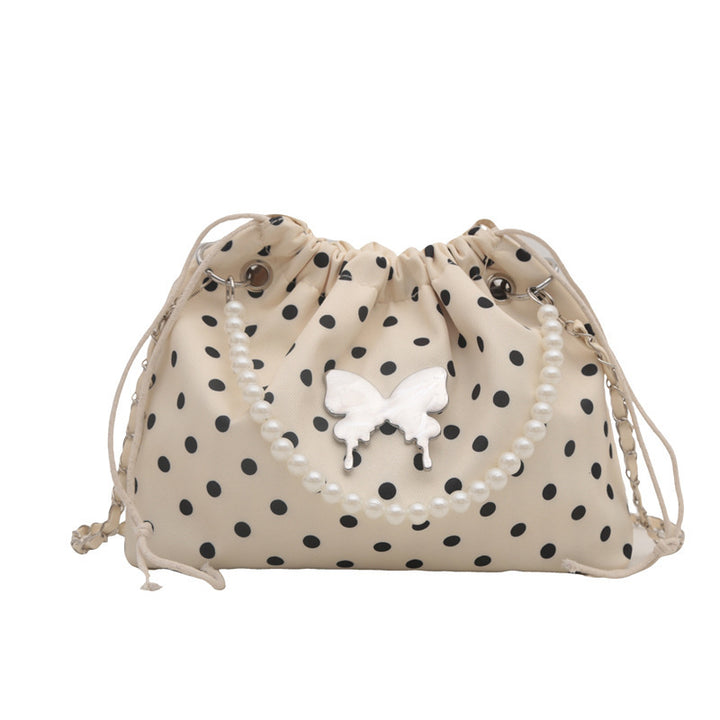 Damen Beuteltasche mit verspieltem Schmetterlingsdesign und perlenverziertem Trageriemen Nord Taschen
