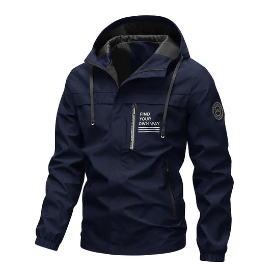 Herren Windbreaker Jacke mit hochschließendem Kragen und praktischen Taschen Nord Taschen
