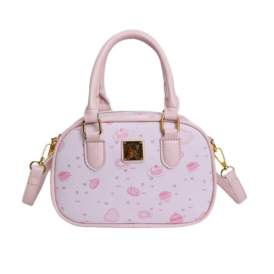 Damen Handtasche mit verspieltem Cupcake-Muster und abnehmbarem Schulterriemen Nord Taschen