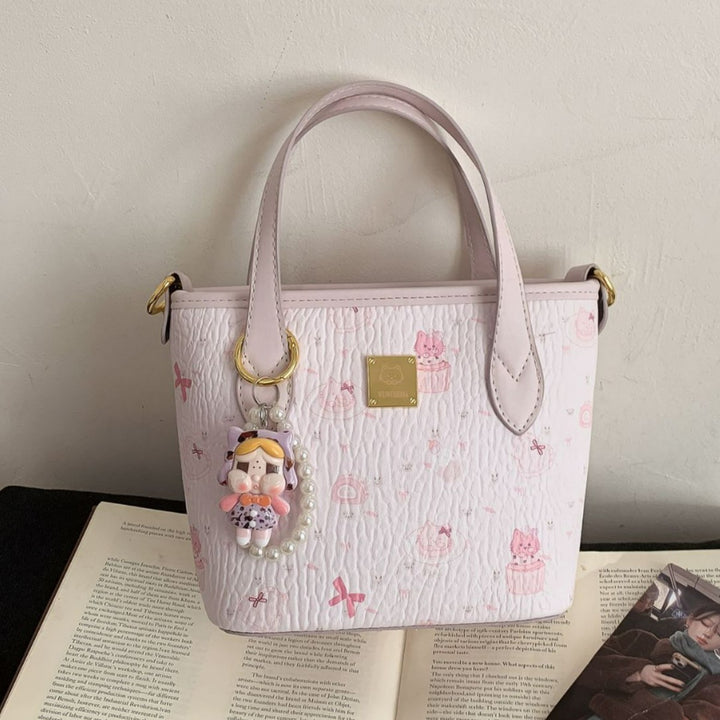 Damen kreative Handtasche mit verspieltem Anhänger Nord Taschen