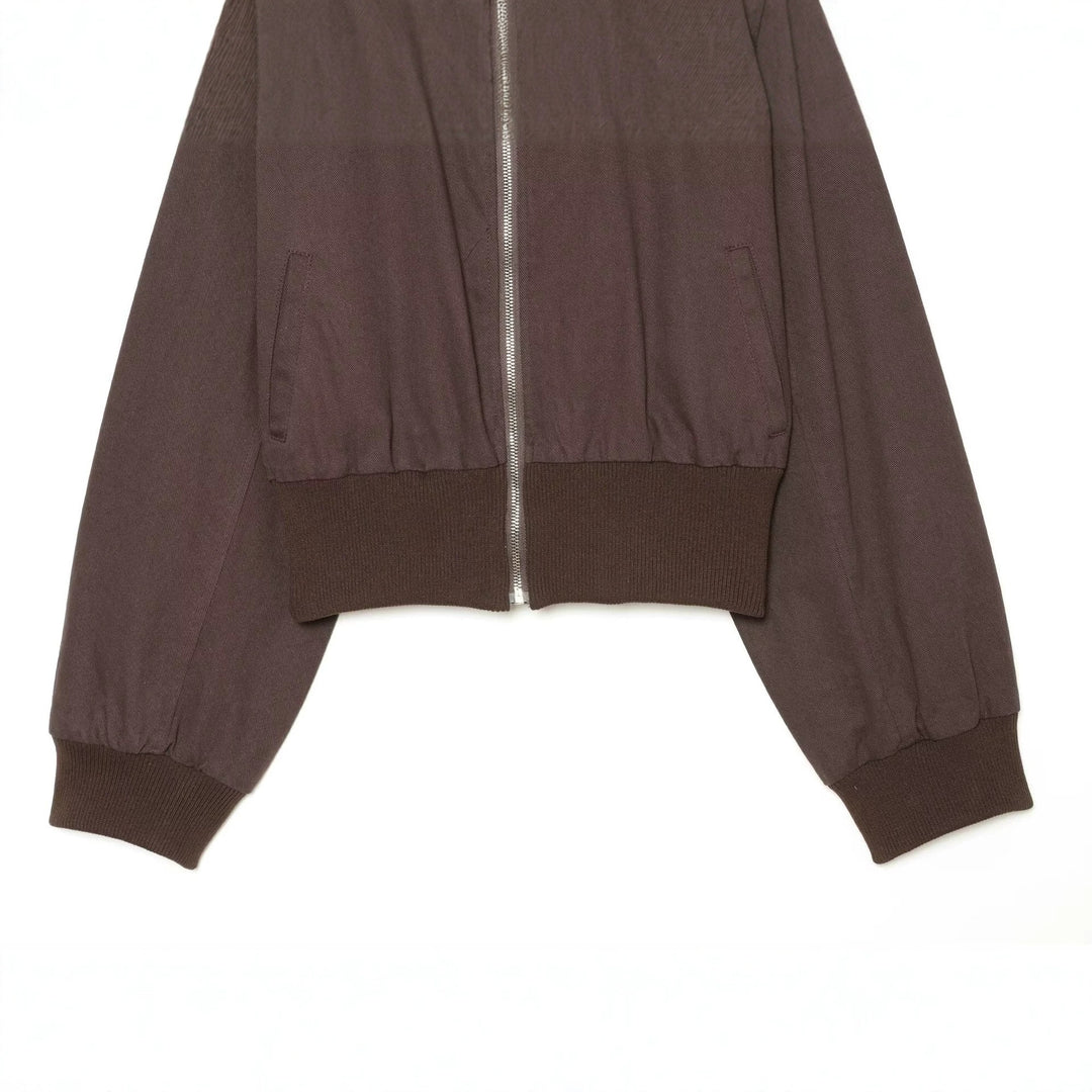 Damen Cropped Bomberjacke mit breitem Rippbündchen und durchgehendem Reißverschluss Nord Taschen