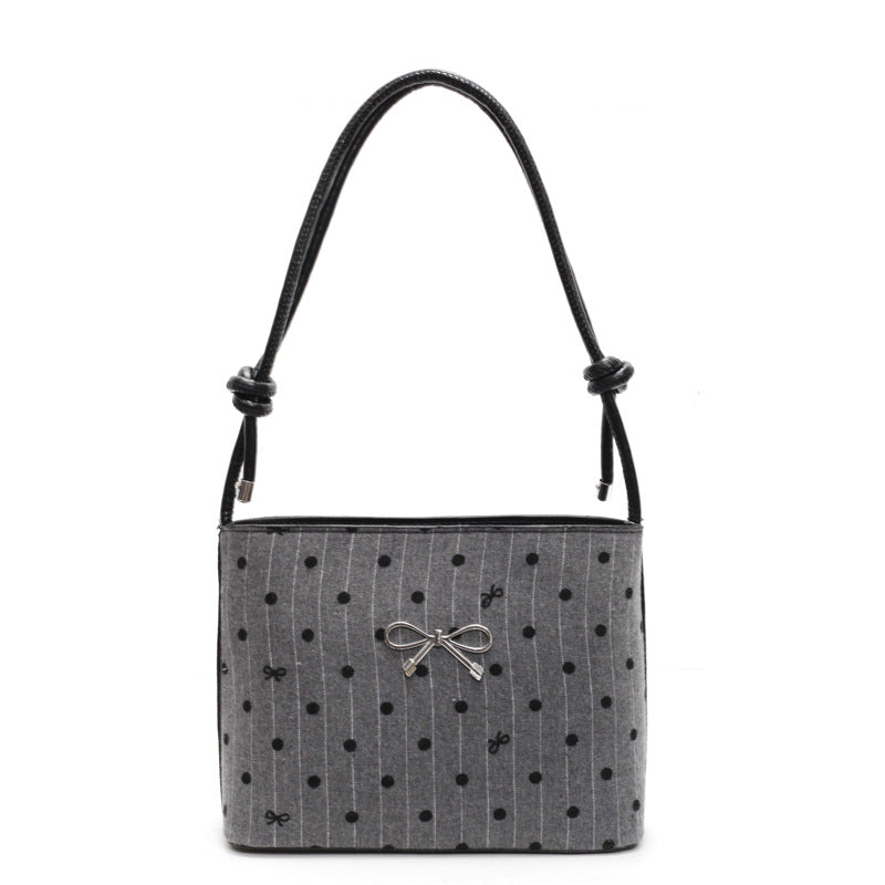 Damen Umhängetasche mit eleganten Punkten und verstellbarem Kordelzug Nord Taschen