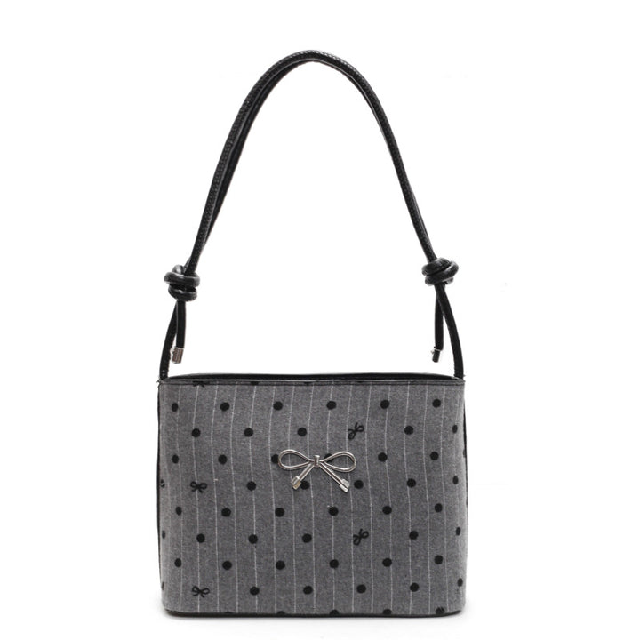 Damen Umhängetasche mit eleganten Punkten und verstellbarem Kordelzug Nord Taschen